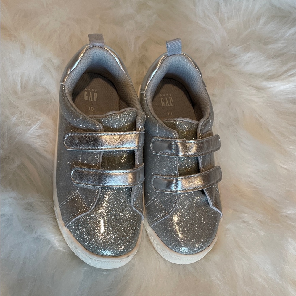 Gap sparkling silver sneakers.